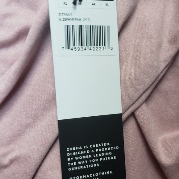 Zobha NWT  Cropped pink hoodie Size XL - Picture 4 of 5